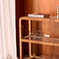 Vintage Glass and Wicker Console Table