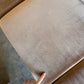 Vintage Tufted Caramel Velvet Curved Sofa