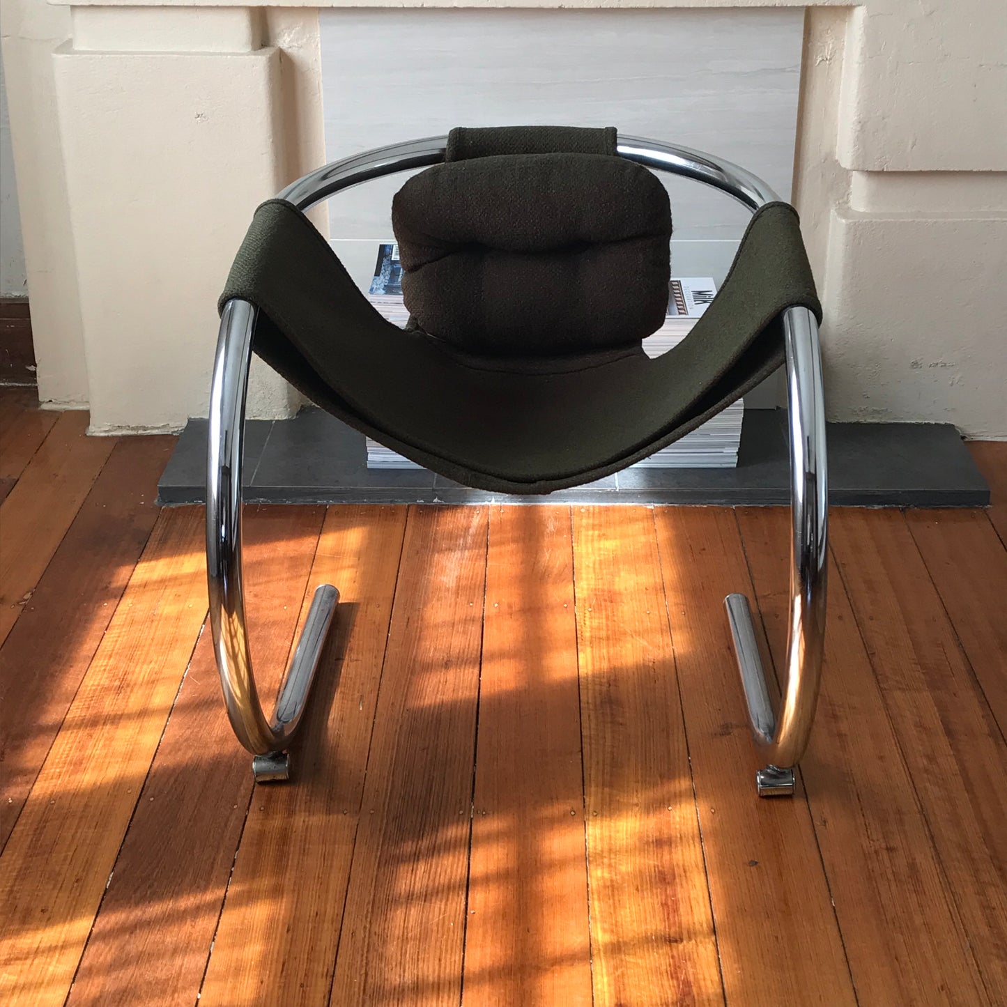 Byron Botker Chrome Cantilever Chair for Landes California, 1970s