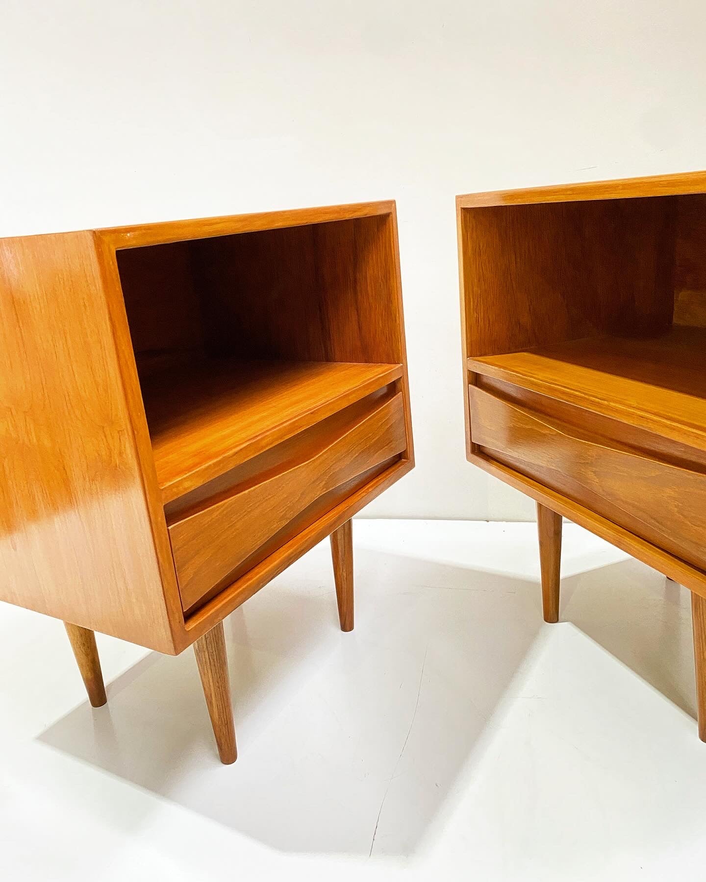 Pair of Teak Bedside Tables