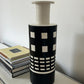 Ettore Sottsass Bitossi Ceramiche Black White Rocchetto Vase
