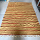 Terracotta and Fawn Single Line Rug by Beni Rug