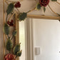 Vintage Italian Tole Hand Painted Mirror with Shelf