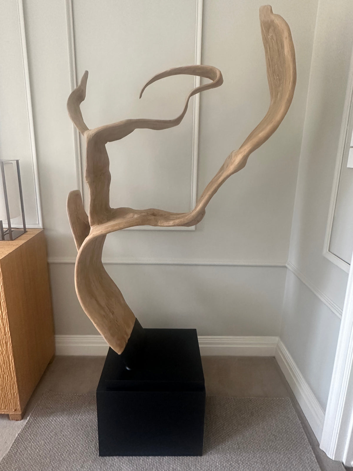 Unique Organic Teak Root Sculpture on Custom Plinth