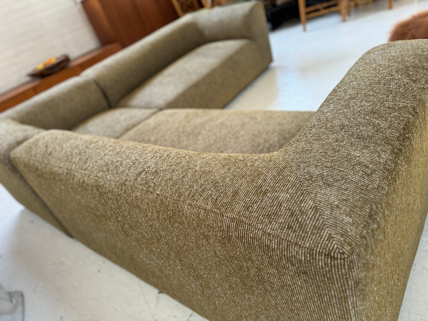 Bespoke Vintage Olive Modular Sofa Set