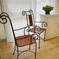Spanish Wrought Iron & Leather Chairs
