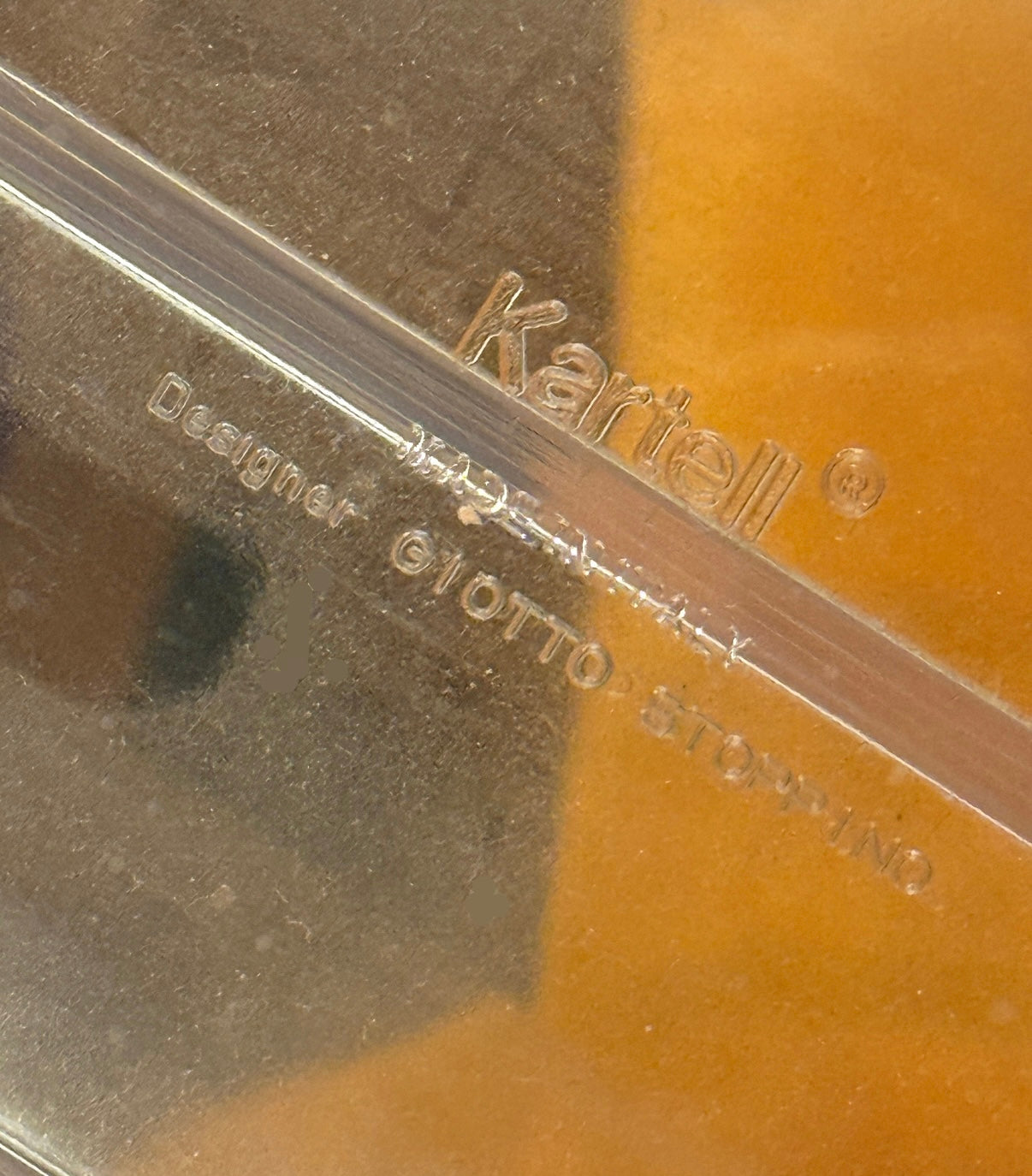 Vintage Giotto Stoppino for Kartell Transparent Magazine Rack