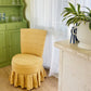 Vintage Upholstered Occasional Chair with Skirt Base