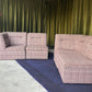 Vintage Pink Tweed Midcentury Modular Sofa, 60’s