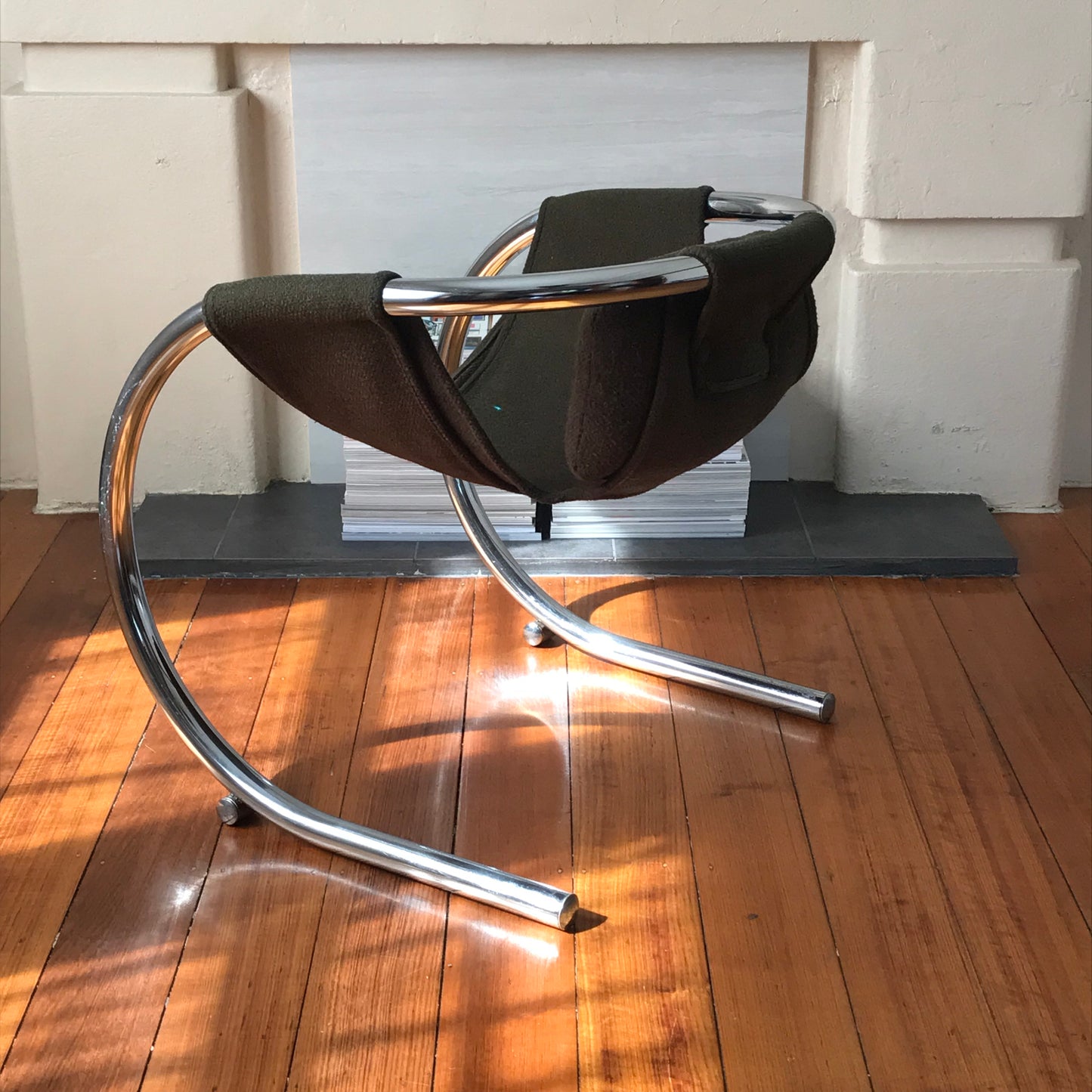 Byron Botker Chrome Cantilever Chair for Landes California, 1970s