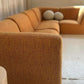 Bespoke Vintage Boucle Curved Modular Sofa