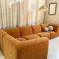 Bespoke Vintage Boucle Curved Modular Sofa