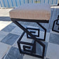 Set of Three Greek Key Bar Stools
