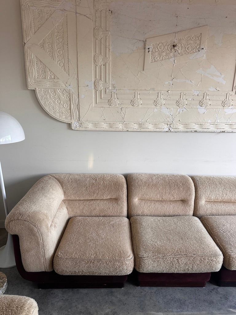 Vintage 8 Piece Fluffy Vanderoza Modular Sofa, 70’s