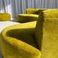 Large Bespoke Chartreuse Sofa with Ottoman