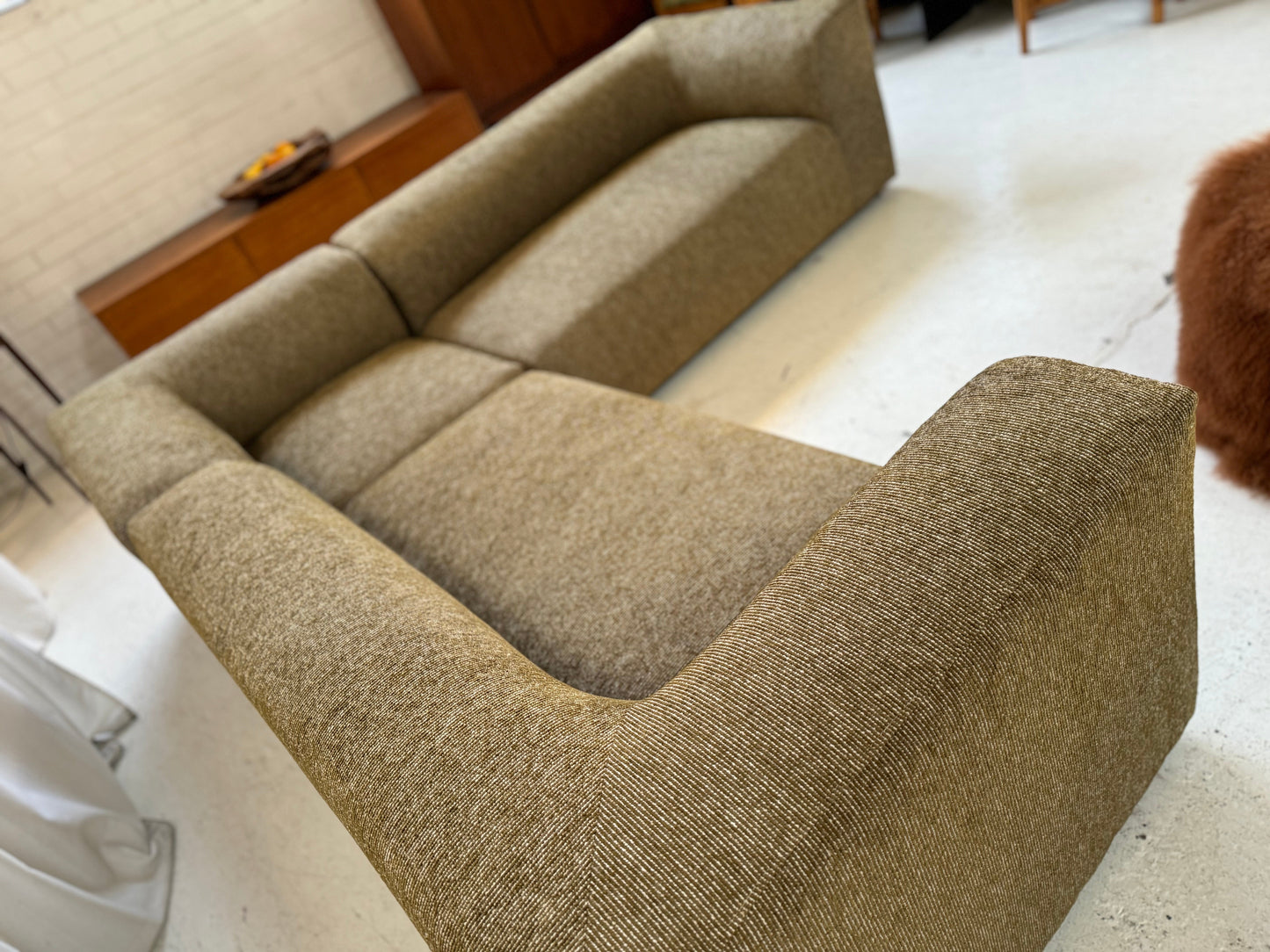 Bespoke Vintage Olive Modular Sofa Set