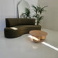 Green Velvet Curved Sofa