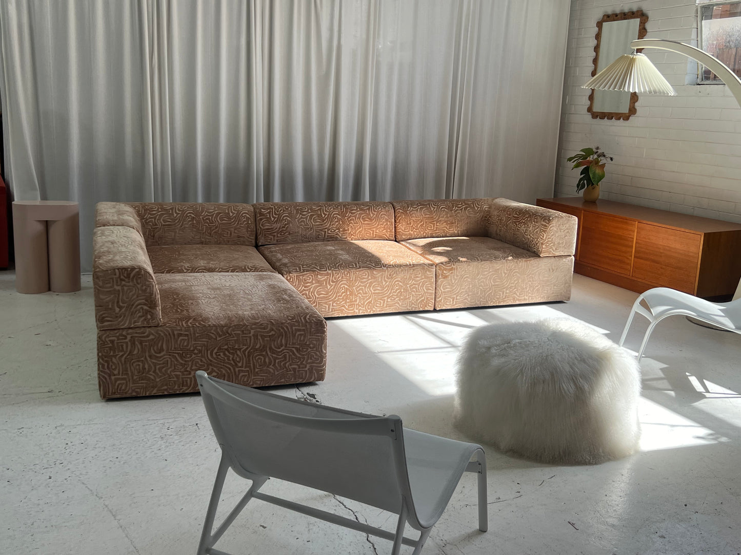 Bespoke Patterned Block Modular Sofa Set
