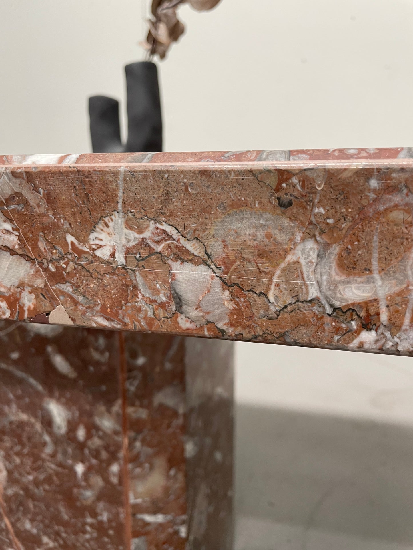 Rosso Bilbao Marble Dining Table