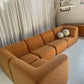 Bespoke Vintage Boucle Curved Modular Sofa