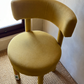 Set of Four Linen Dining Chairs