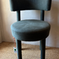 Set of Four Linen Dining Chairs
