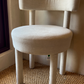 Set of Four Linen Dining Chairs