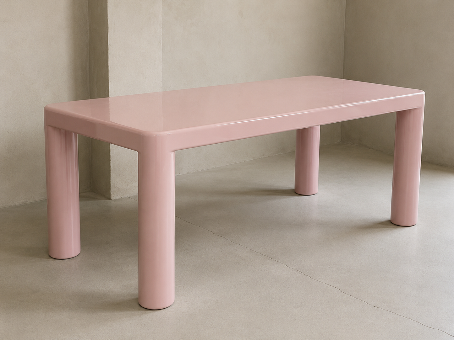 YUM Dining Table by Brothers Fearon - Dusty Pink