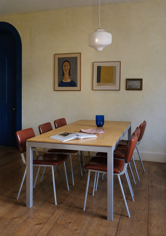 Vintage AERO Dining Table & Six Leather Chairs