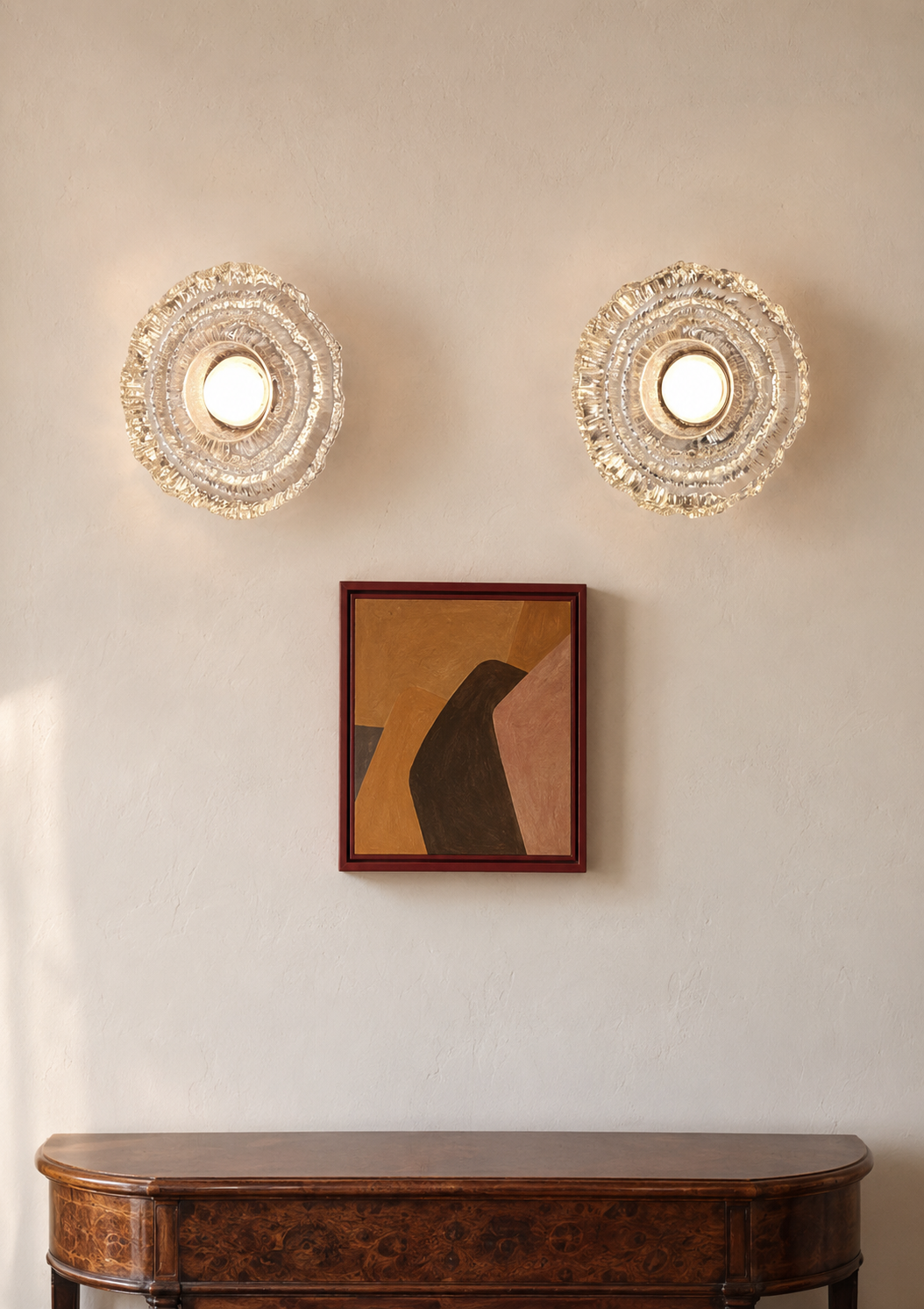 Peill & Putzler round glass vintage lights (circa 1970)