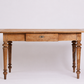 Antique European Pine Farmhouse Table with Single Drawer