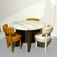 Custom Marble Desk with Walnut Legs
