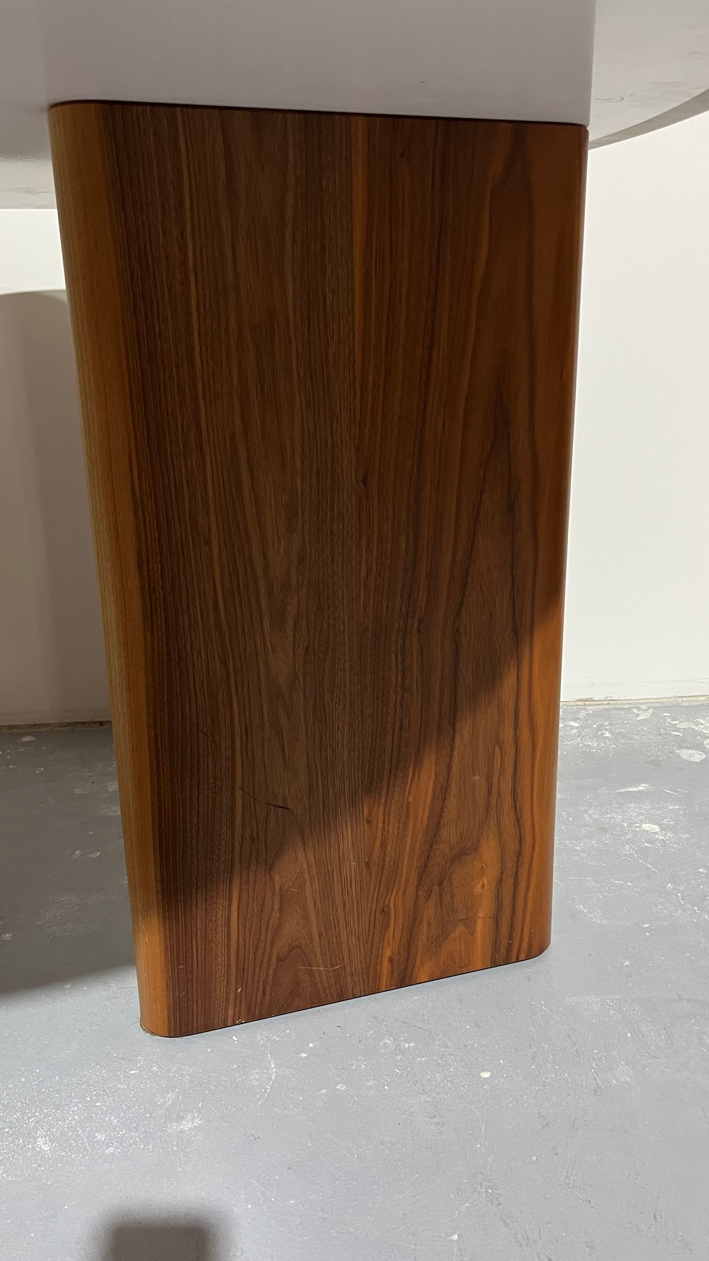 Custom Marble Desk with Walnut Legs