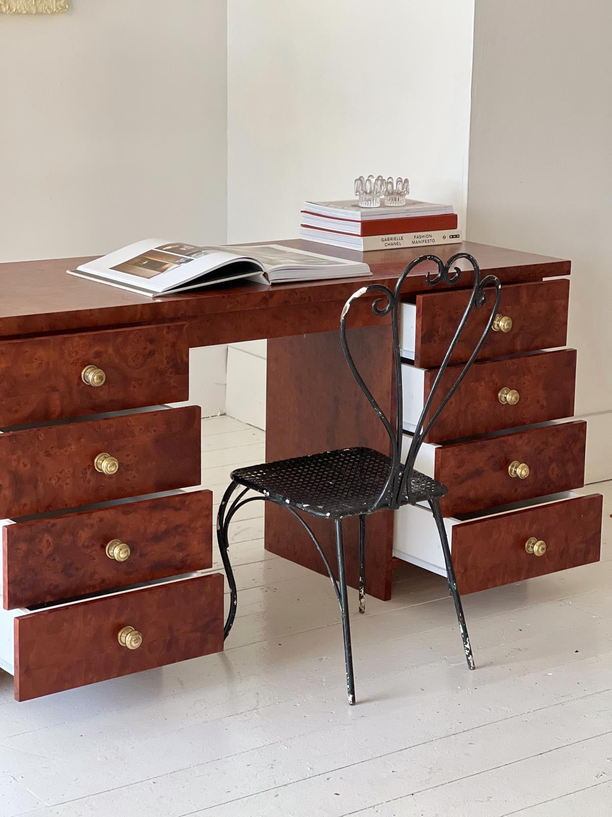Vintage Tasmanian Myrtle Burl Desk