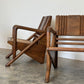 Vintage Burmese Teak and Rattan Easy Chair - Two Available