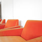 Pair Orange Velvet Parker Armchairs