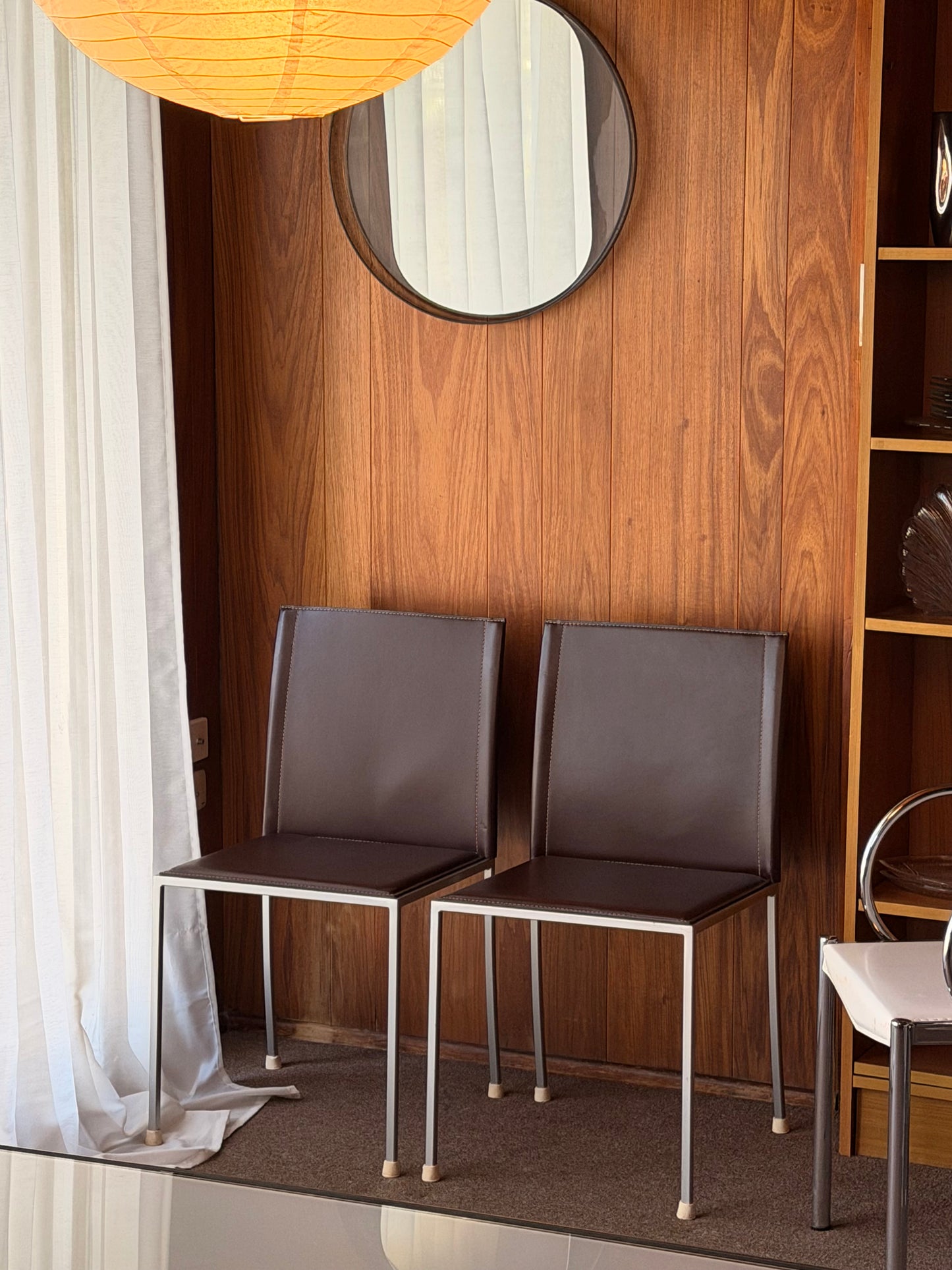 Authentic Calligaris Leather Dining Chairs — Made in Italy (Set of 5)