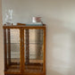 Vintage 1950s Burl & Glass Cabinet