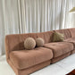 Vintage Dusty Pink Chenille Modular Sofa