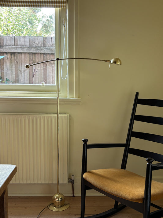 Brass Art Floor Lamp, Belgium 1980s