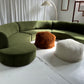 Bespoke Green Curved Modular Sofa