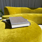 Large Bespoke Chartreuse Sofa with Ottoman