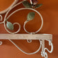 Vintage Tole Hand Painted Mirror with Shelf