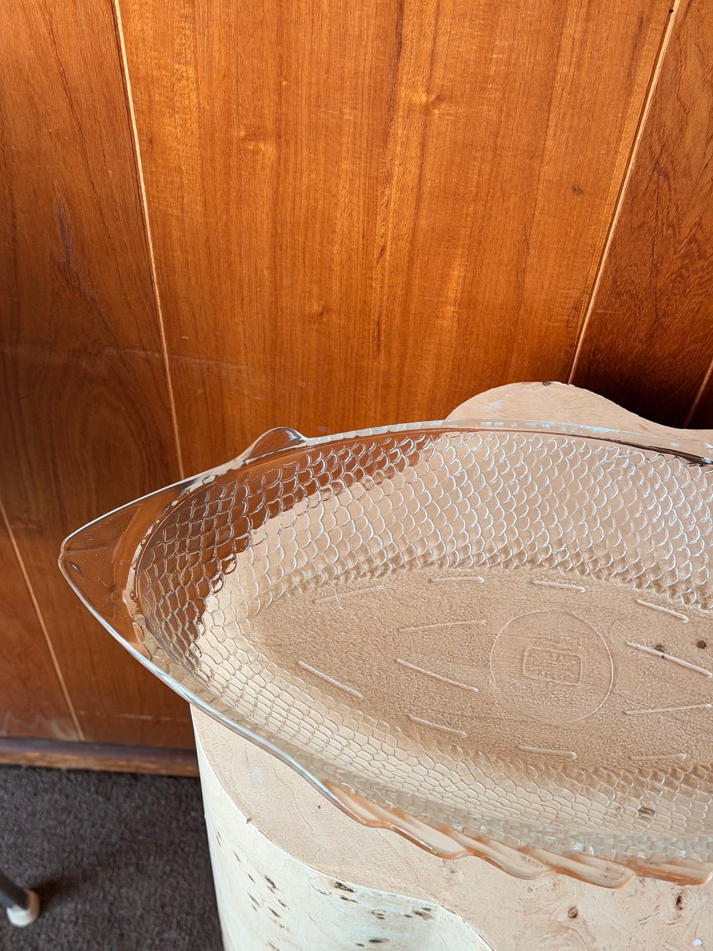 Rare USA Oven-Proof Glass Fish Platter | XL Deep Serving Dish