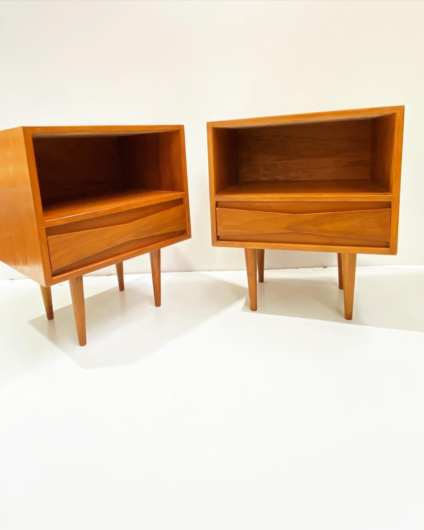 Pair of Teak Bedside Tables