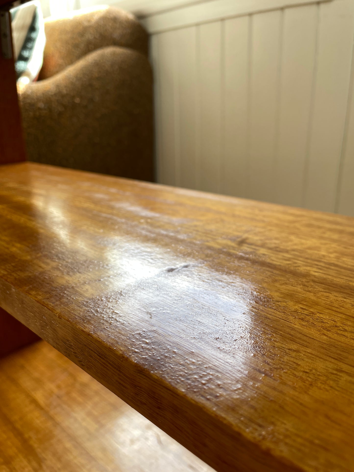 Vintage timber book shelf