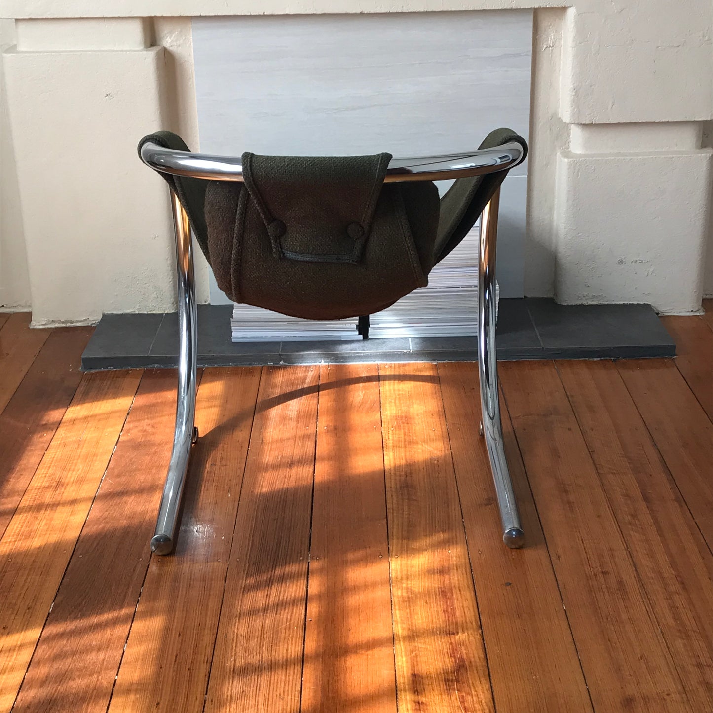 Byron Botker Chrome Cantilever Chair for Landes California, 1970s