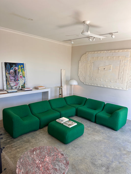 Featherston Numero VII, Emerald Green, Fully Restored, 70’s