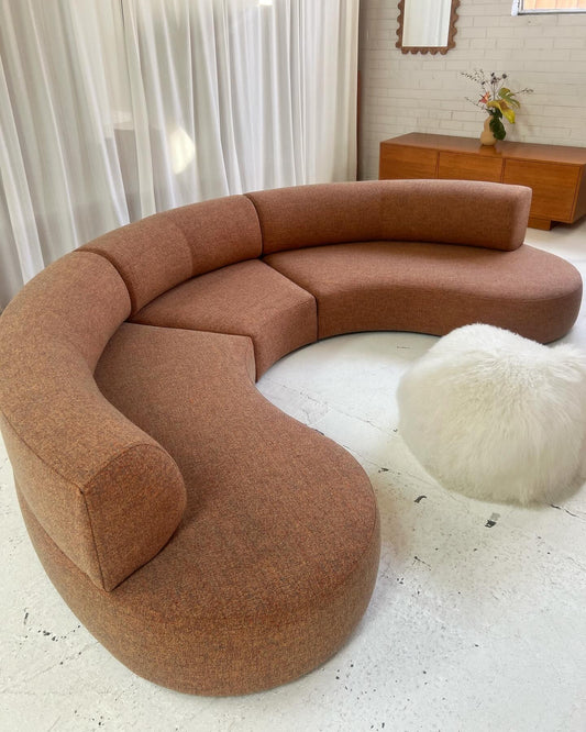 Bespoke Boucle Curved Modular Sofa