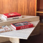 Vintage Triangle Split Level Unfilled Travertine Coffee Table